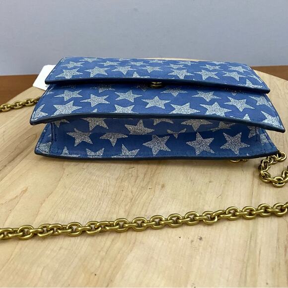 J.Crew Harrison Clutch Convertible Crossbody Bag Stars Glitter 4th of July NWT - Picture 13 of 16